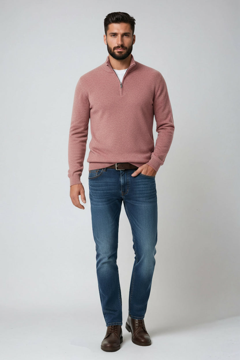 Elias - Sweter Męski | Nowoczesny Półgolf o Dopasowanym Kroju