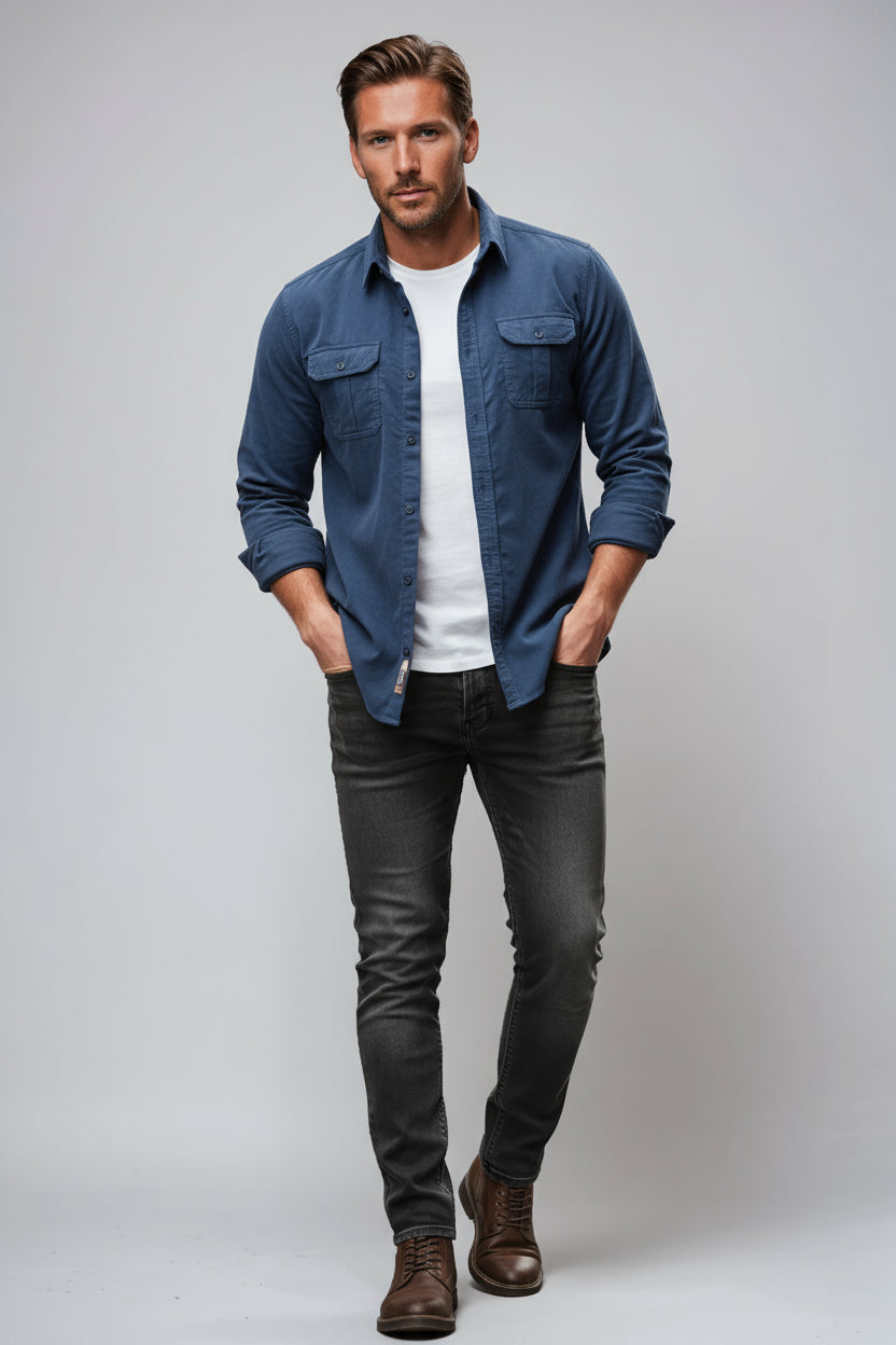 Felix - Koszula Męska | Casualowy Styl z Kieszeniami