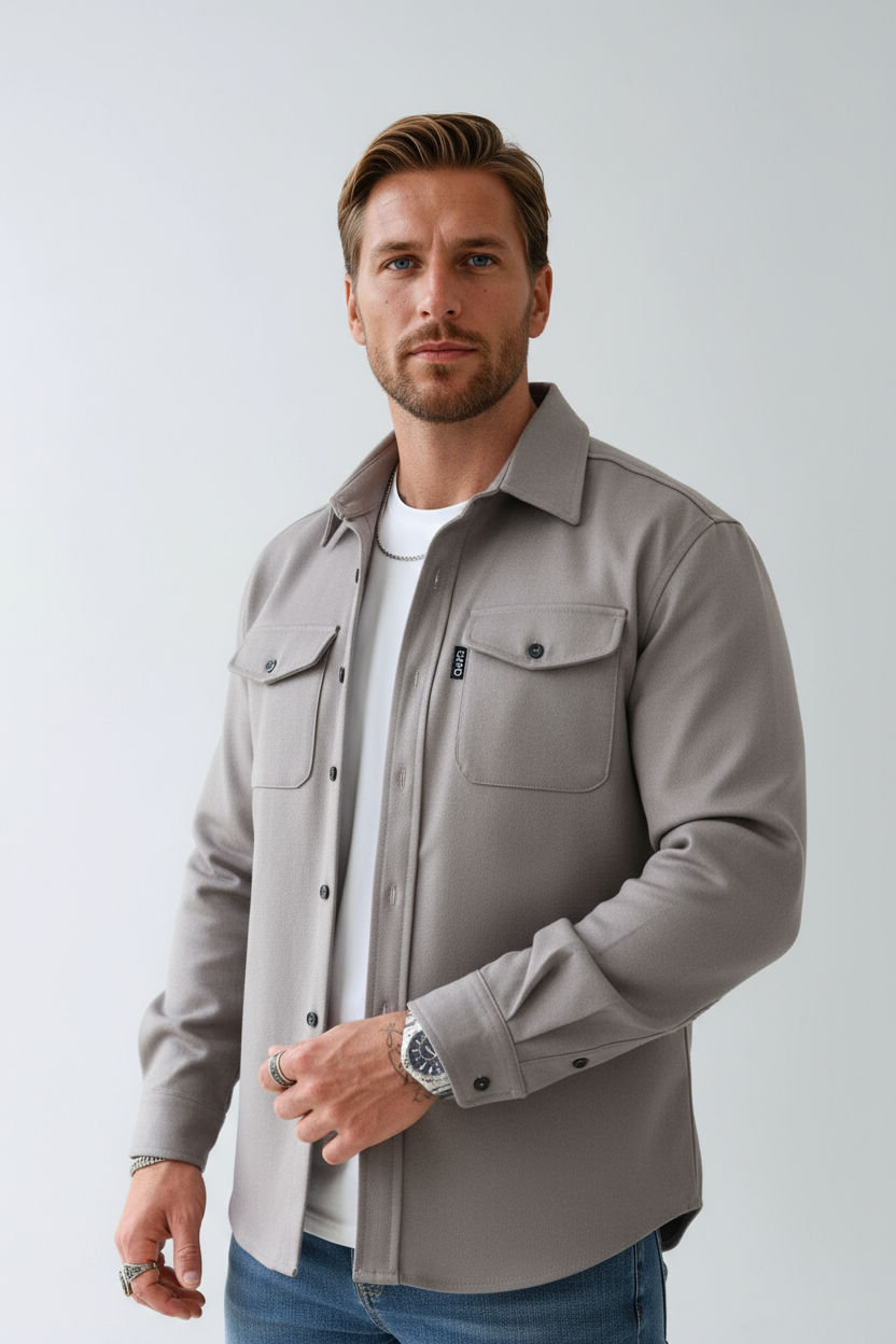 Koszula Męska | Długim Rękawem  z  Minimalistyczny Styl