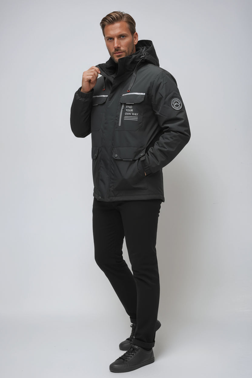 Kurtka Męska Outdoor | Ochrona przed Wiatrem i Deszczem