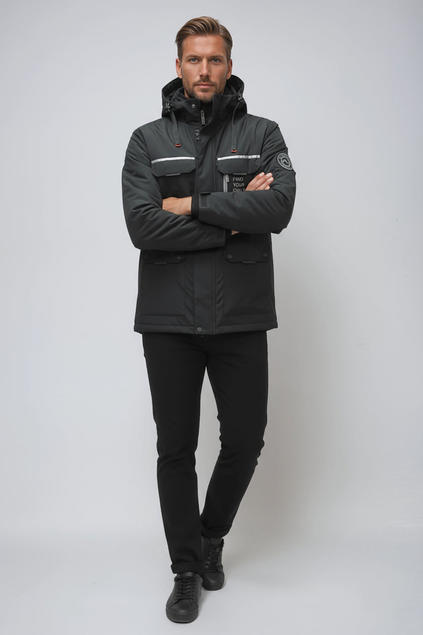 Kurtka Męska Outdoor | Ochrona przed Wiatrem i Deszczem