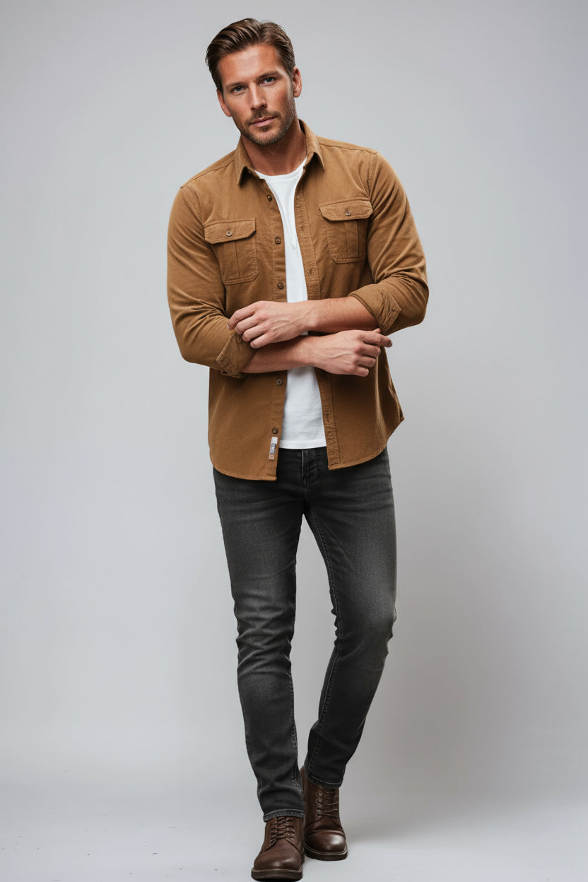 Felix - Koszula Męska | Casualowy Styl z Kieszeniami