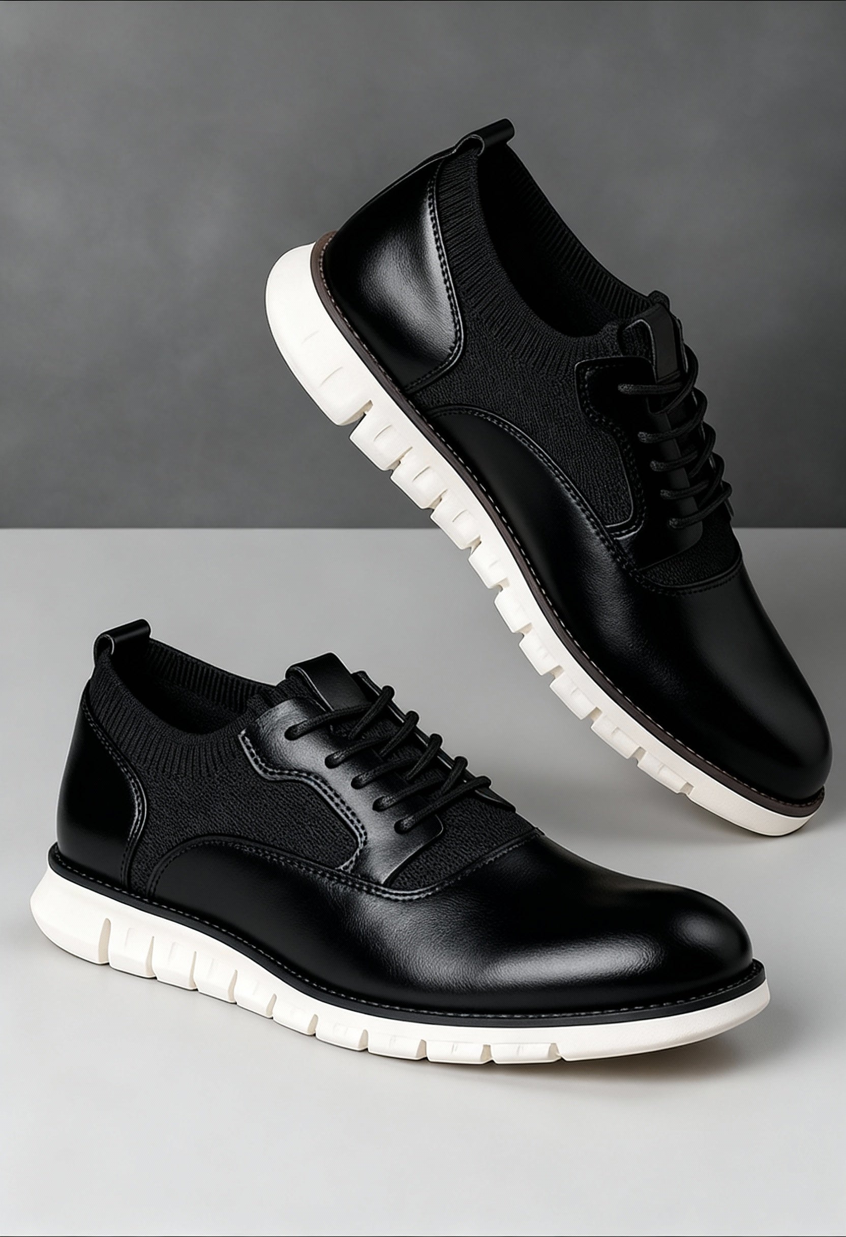 Pieter - Buty Męskie na Co Dzień | Połączenie Skóry i Tkaniny