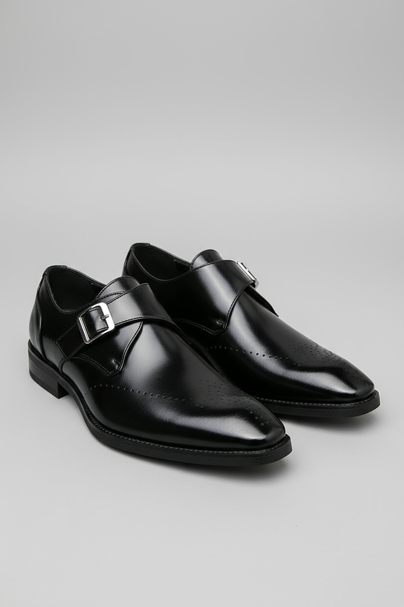 Mateo - Skórzane Buty Męskie | Monk Strap z Klamrą