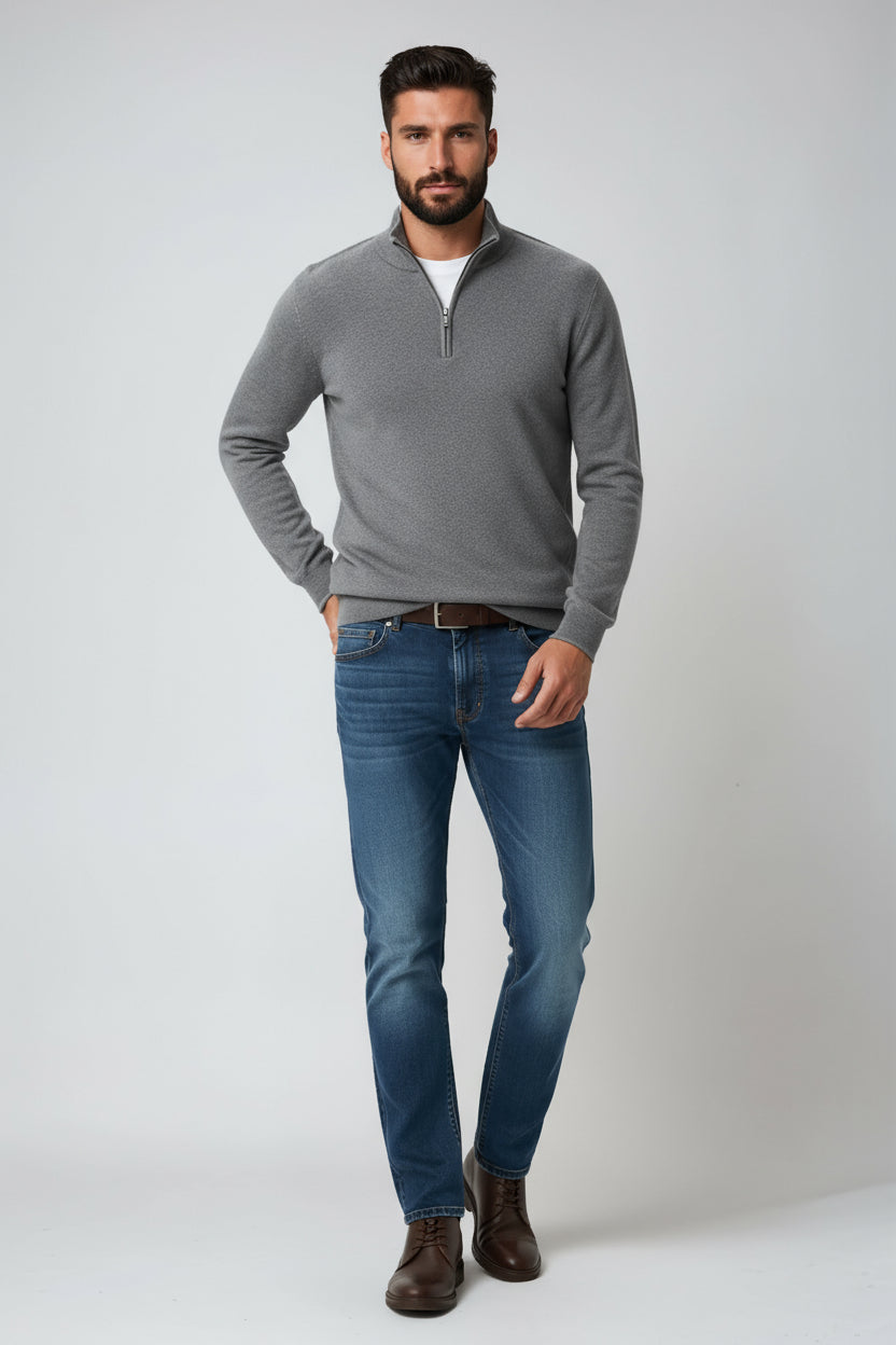 Elias - Sweter Męski | Nowoczesny Półgolf o Dopasowanym Kroju